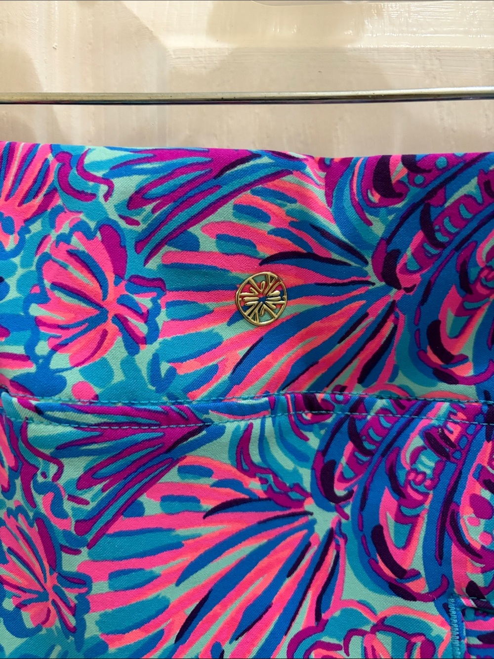 Lilly Pulitzer Teal, Pink & Purple Floral-Print Skort - Picture 6 of 6